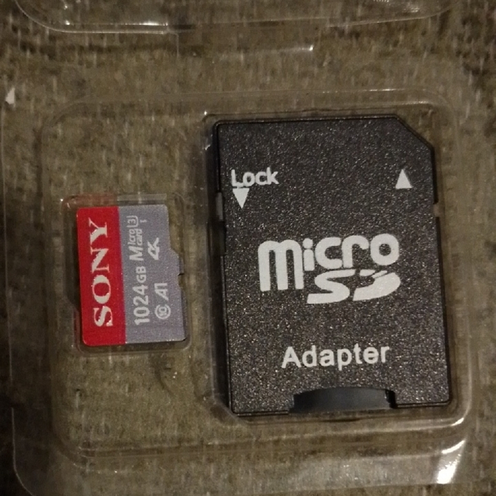 Sony Black and Red MicroSD Card Reader with Adapter